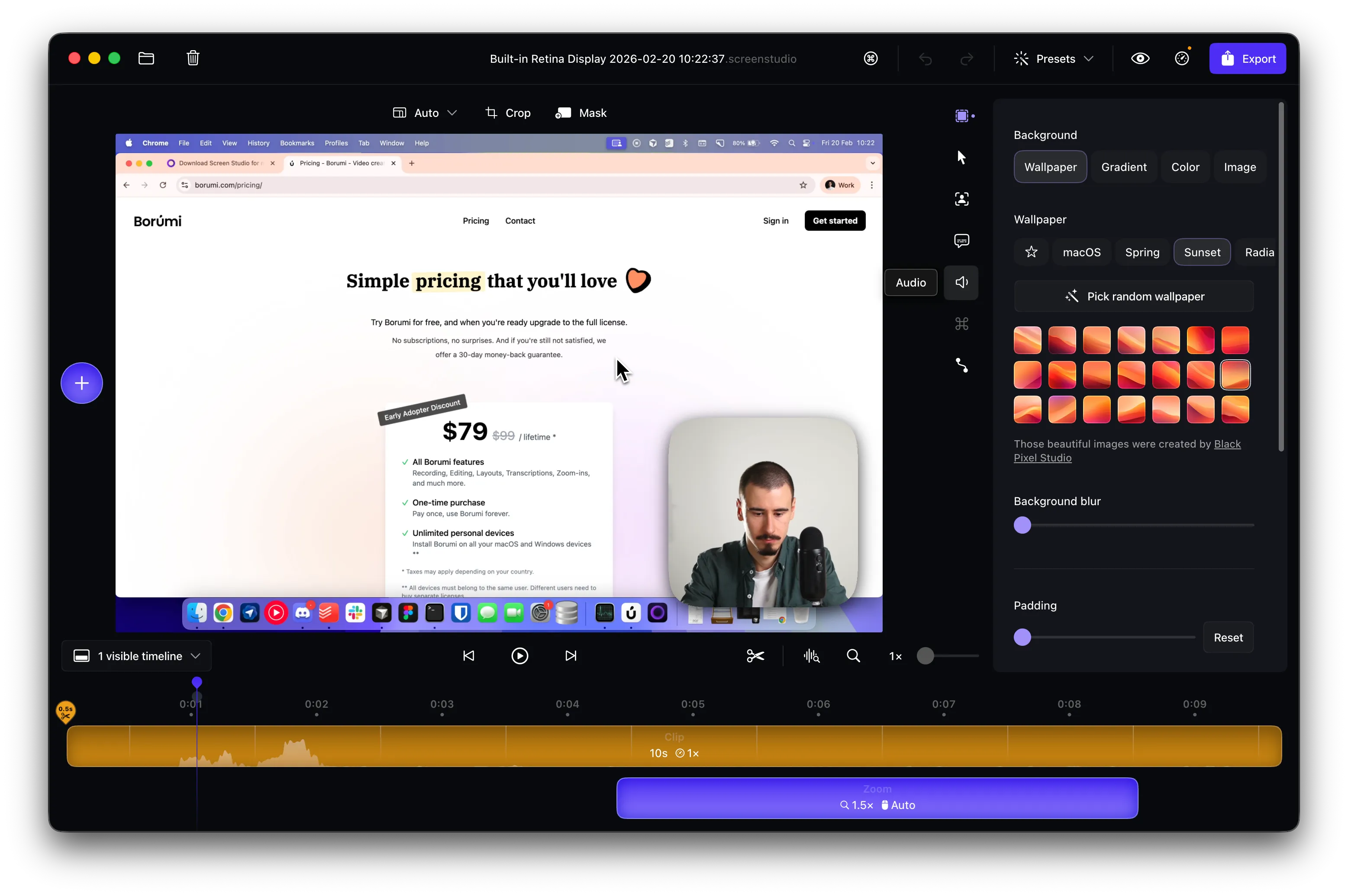 Screen Studio interface comparison